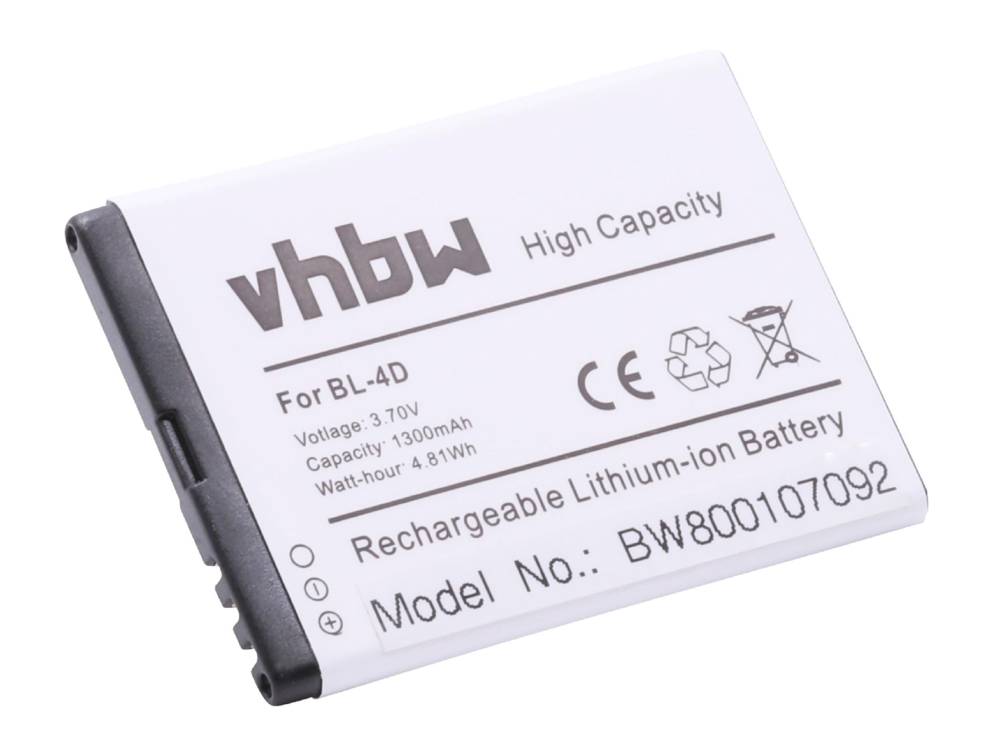 Vhbw Batterie Compatible Avec Ngm Fred Smartphone (1300mah, 3,7v, Li-Ion)