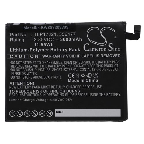 Vhbw Batterie Compatible Avec Wiko M1790, View Xl Smartphone (3000mah, 3,85v, Li-Polymère)