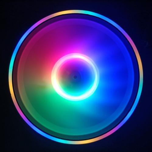 new rainbow Boîtier multicolore RGB, cercle refroidissement cpu, 120mm, 12cm, led, anneau ordinateur, refroidisseur d'eau, radiateur Nipseyteko