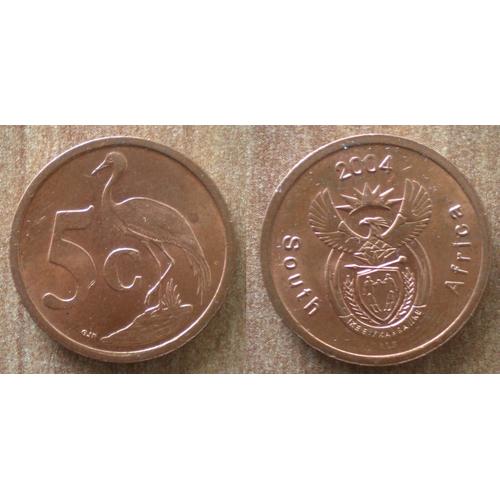 Afrique Du Sud 5 Cents 2004 South Africa Piece Oiseau Embleme