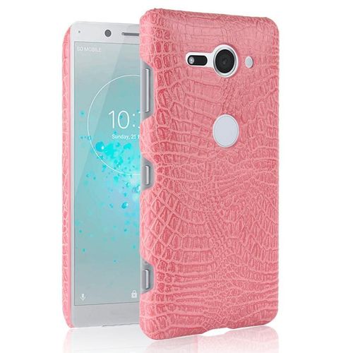 Classique Élégant Étui Pour Sony Xperia Xz2 Premium Compatibilité Anti Éraflure Housse De Protection Mode Classique D'alligator - Couleur Rose