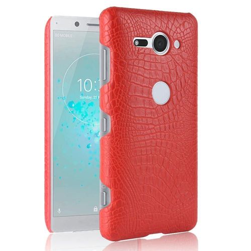 Classique Élégant Étui Pour Sony Xperia Xz2 Premium Compatibilité Anti Éraflure Housse De Protection Mode Classique D'alligator - Rouge