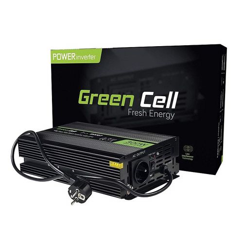 Green Cell 300W/600W Pur Sinus Convertisseur de Tension DC 12V AC 230V UPS Inverter, Peak Onduleur poêles de Chauffage Central