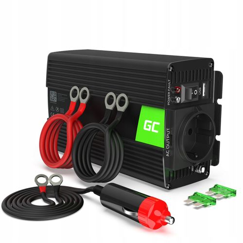 Green Cell 500W/1000W Pur Sinus Convertisseur de Tension DC 24V AC 230V Power Inverter sinusoïdale, Onduleur Transformateur