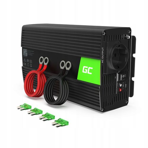 Green Cell 1000W/2000W Pur Sinus Convertisseur de Tension DC 24V AC 230V Power Inverter sinusoïdale, Onduleur Transformateur