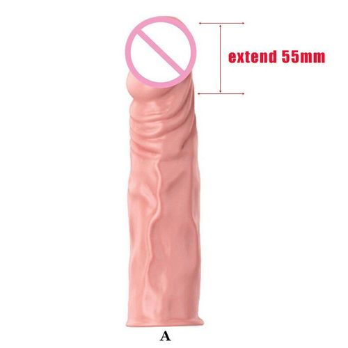 A-55mm-Chair - Manchon D'extension De Pénis 55-75mm, Préservatif Épais, Retardement De L'éjaculation, Jouets Sexuels Pour Couples, Produits Intimes