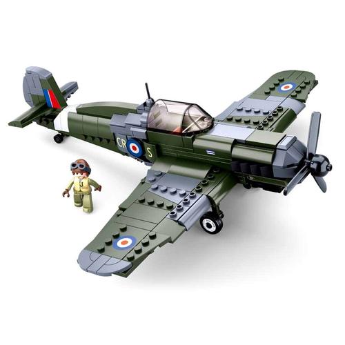 Jeu de construction brique emboitable compatible lego wwii 2ème guerre  mondiale bombardier allemand armé militaire m38 b0692 pilote articulé