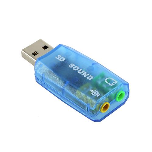 Carte son USB externe DSP 5.1 (Mono Canal) Bleu