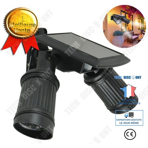 Lcc® Led Spotlight Lampe Solaire Sans Fil Pir Capteur Du Mouvement Humaine 14 Leds 150lm Led Projecteur De Paysage Lampe-Noir