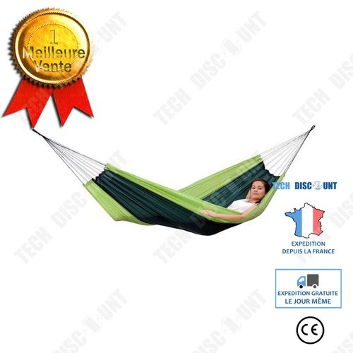 Td® Grand Hamac De Voyage Randonnées Escapade Aventure Hamac Solide Résistant Léger Installation Simple Mobilier Décoration