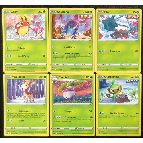 Règne De Glace - Lot De 6 Cartes Type Plante