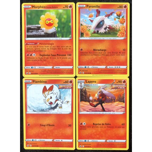 Règne De Glace - Morpheo Solaire (022) + Pyronille (023) + Flambino (026 ) + Lapyro (027/198)
