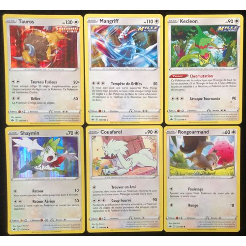 Règne De Glace - Tauros Holo (115) + Mangriff (120) + Kecleon (122) + Shaymin Holo (123) + Couafarel (126) + Rongourmand (127/198)