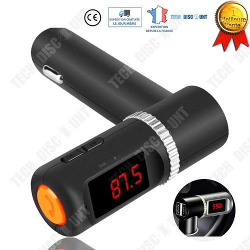 Transmetteur Fm Bluetooth Puissance Lecteur Mp3 Voiture Mains Libres Adaptateur Radio Sans Fil Kit Chargement Téléphones