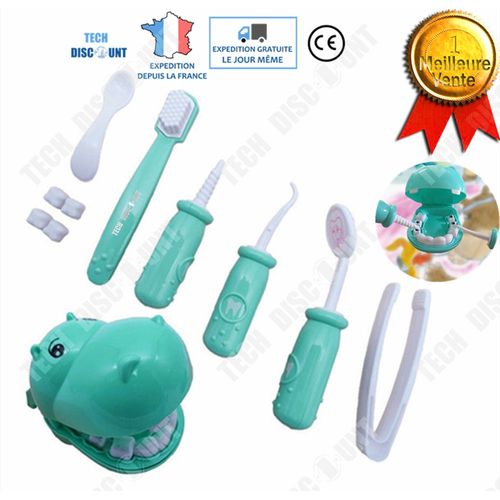 Jouet Hippopotame Kit Dent Simulation Médical Enfant Education Clinique Dentaire Médecin Intéractif Infirmière Apprentissage Docteur