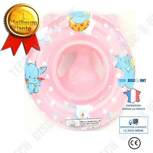 Bouée Siège Bébé Rose Piscine Plage Gonflable Sécurité Motif Éléphant Pvc Enfant Jeux Jouet 6-36 Mois Animaux Fille Garçon Ronde Jeu