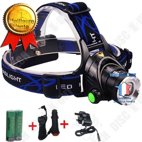 Lampe Frontale Zoom 1800 Lumens Avec Lampe De Poche Et Chargeurs Pour Cyclisme,Camping,Randonne,Chasse De Nuit,Sport