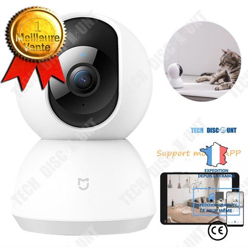 XIAOMI Camera de surveillance Mi Home Camera 360° Blanc + Carte Micro SD 100Mo 16Go offert Pack complet de surveillance domotique