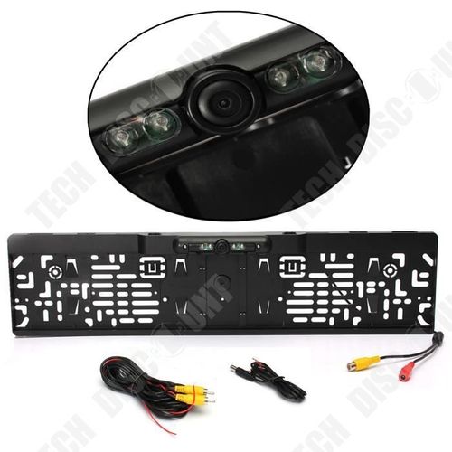 Kit De Camera De Recul Angle 170° Hd/ Caméra Pour Plaque D'immatriculation Vue Marche Arrière Voiture Cadre De Plaque Européenne