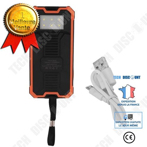 Batterie Externe Appareil Portable Téléphone Tablettes Pc 10000 Mah Anti Choc Anti Poussière Rechargement Multiports Usb