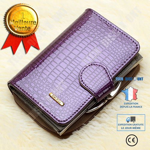 Portefeuille long en cuir pour femmes multifonctionnel plusieurs compartiments billets cartes photos poches conception cuir