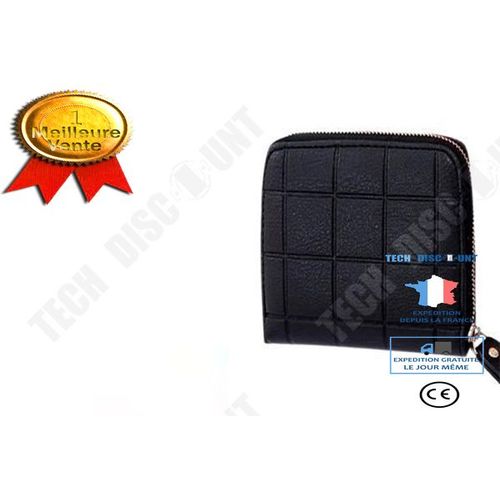 Portefeuille long en cuir pour femmes multifonctionnel plusieurs compartiments billets cartes noir photos poches conception cuir