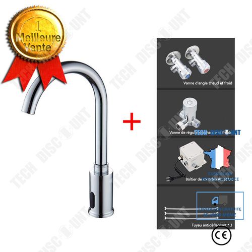 Robinet à induction automatique intelligent tout en cuivre Zero-Touch Laveur à main rotatif infrarouge chaud et froid