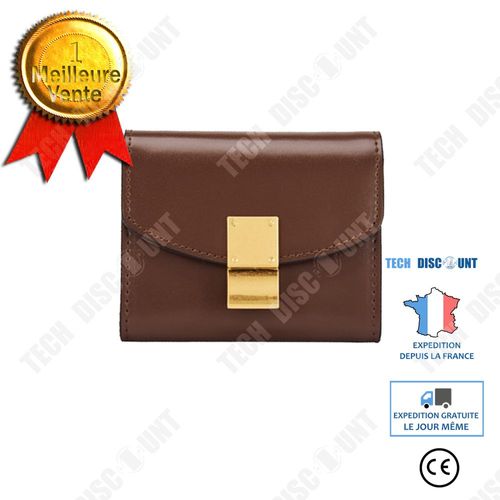 Pochette pour femme pour la fête des mères Portefeuille simple en cuir avec fente pour cartes multiples
