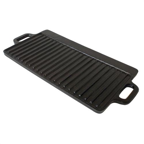 Klarstein Plaque de gril Canadienne BBQ Plaque réversible 2 en 1 45 x 1,5 x 23 cm (LxHxP) en fonte