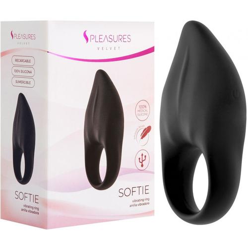 Anneau Vibrant Rechargeable Softie Noir