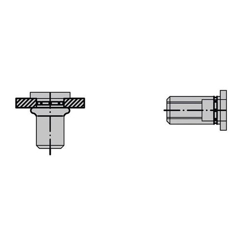 Écrou à river PolyGrip tige de rivet D. x l. 7 x 13,5 mm M5 Alu tête plate ronde 500 pièce GESIPA (Par 500)