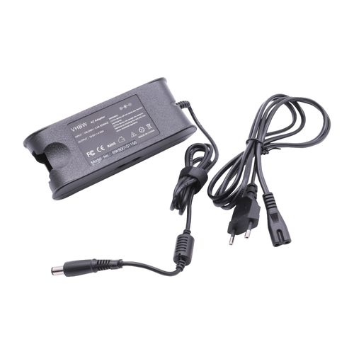 vhbw Chargeur, câble d'alimentation 90W compatible avec Dell Latitude D620, E6400, E6410, E6500, E6510, E5400 notebook, ordinateur portable