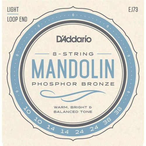 D'addario Ej73-3d - Pack De 3 Jeux De Cordes Phosphor Bronze Mandoline - 10-38