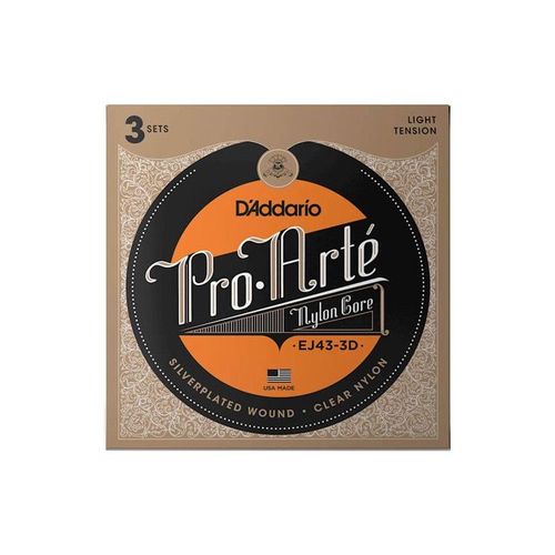 D'addario Ej43-3d - Pack De 3 Jeux De Cordes Guitare Classique - Tension Light