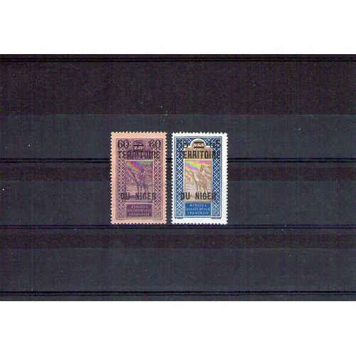 1922/1926 - Numro 21  22 - France Colonies, Niger, Timbres De 1921 Avec Nouvelle Surcharges