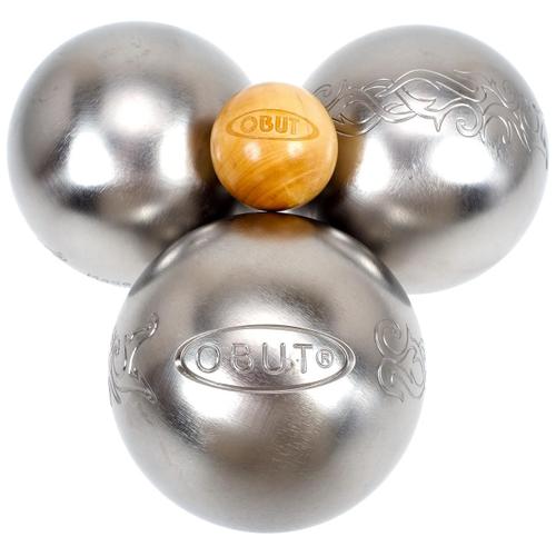 Boules De Pétanque Obut Loisir Inox Tatou 73 Mm Gris 10612