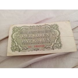 Billet 5 Korun Tchécoslovaquie 1953