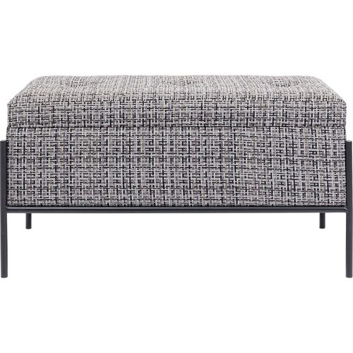 Banc-Coffre Iceland Blanc Et Noir 80x40cm Kare Design
