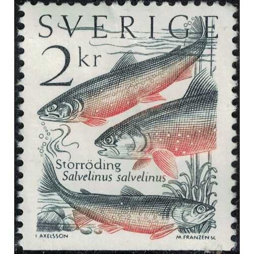 Suède 1985 Used Poisson Fish Salvelinus Salvelinus Y&t Se 1305 Su