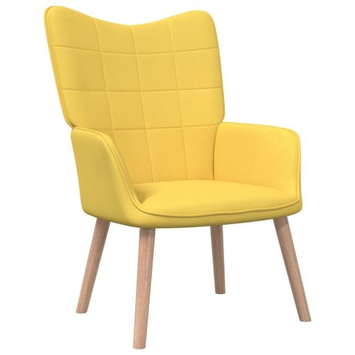 Vidaxl Chaise De Relaxation Jaune Moutarde Tissu