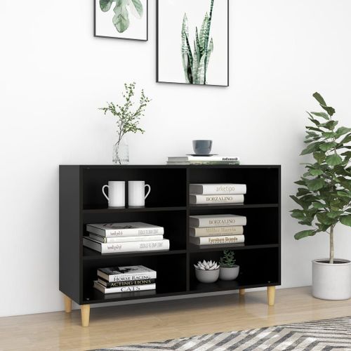 Vidaxl Buffet Noir 103,5x35x70 Cm Bois D'ingénierie