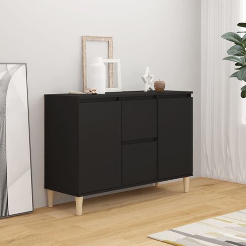 Vidaxl Buffet Noir 101x35x70 Cm Bois D'ingénierie
