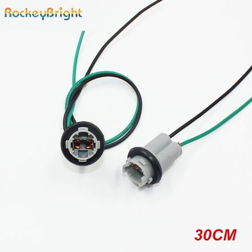 4PCS -Rockeybright connecteur d'ampoule de voiture OEM 30CM T10 led W5W 168 194,câble de lampe de voiture,lumière d'ampoule automa