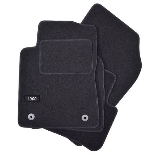 J&j Automotive | Logo Tapis De Sol Noir Velours Sur Mesure Pour Renault Captur Depuis 2020 4pcs