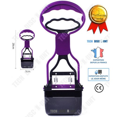 Ramasse Crotte Pour Chien Chat Pelle Avec Sac Réservoir Pvc Manche Automatique Pliable Rongeur Lapin Cheval Rat Nettoyage