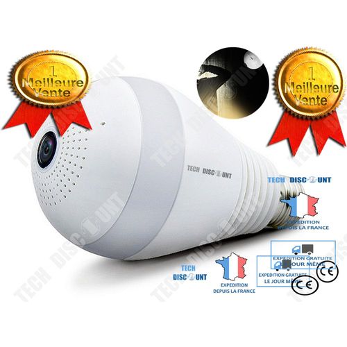 camera de surveillance extérieur interieur sans fil enregistrement vision de nuit infrarouge detecteur de mouvement panoramique
