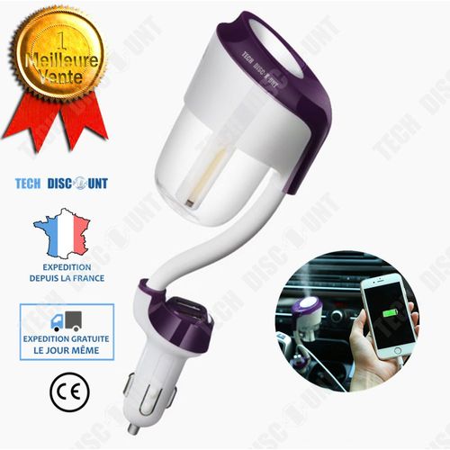 Humidificateur D'air Voiture Usb Electrique Allume Cigare Charge Rapide Chargeur 3.0 Silencieux Electrique Purificateur Desorisation