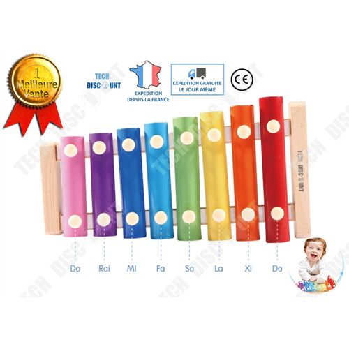 Xylophone Bebe Enfant Bois 3 Ans Ou Plus Jouet Musical Piano Multicolore Classique Instrument Musique Percussion Fille Garcon