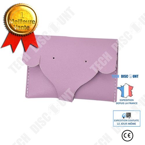 Pochette Rose à rabat / Tête d?éléphant/ Portefeuille Rose en forme d'Éléphant/ Sac à Main