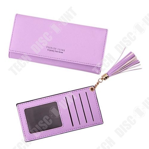 Pochette Femme Portefeuille Porte-monnaie Sac Main Violet Pâle Sacoche Compagnon Compact / Pratique / Billets / Pièces